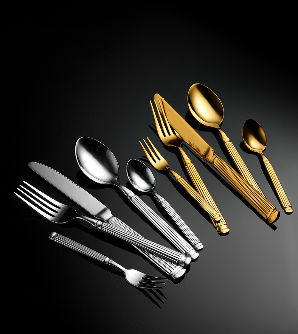 spoon不锈钢餐具叉子罗马柱刀叉勺高级感跨境西餐不锈钢刀叉餐具详情14