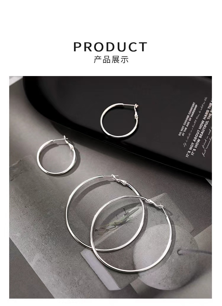 925 sterling silver pin large earrings 2023 New bestseller, Niche summer ear rings, high-end ear studs, earrings for women pic 9