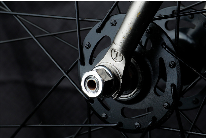 Bicycle dead fly flower drum screw 9mm front anti-slip lock nut nut flange flower drum M10 rear axle nut cap pic 9