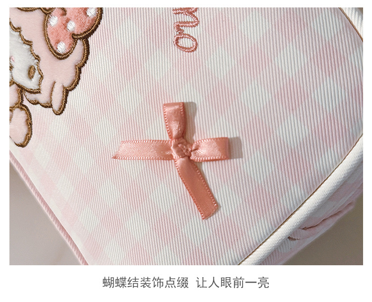 日系简约甜美三丽鸥化妆包高颜值圆点可爱卡通百搭便携手拿收纳包详情12