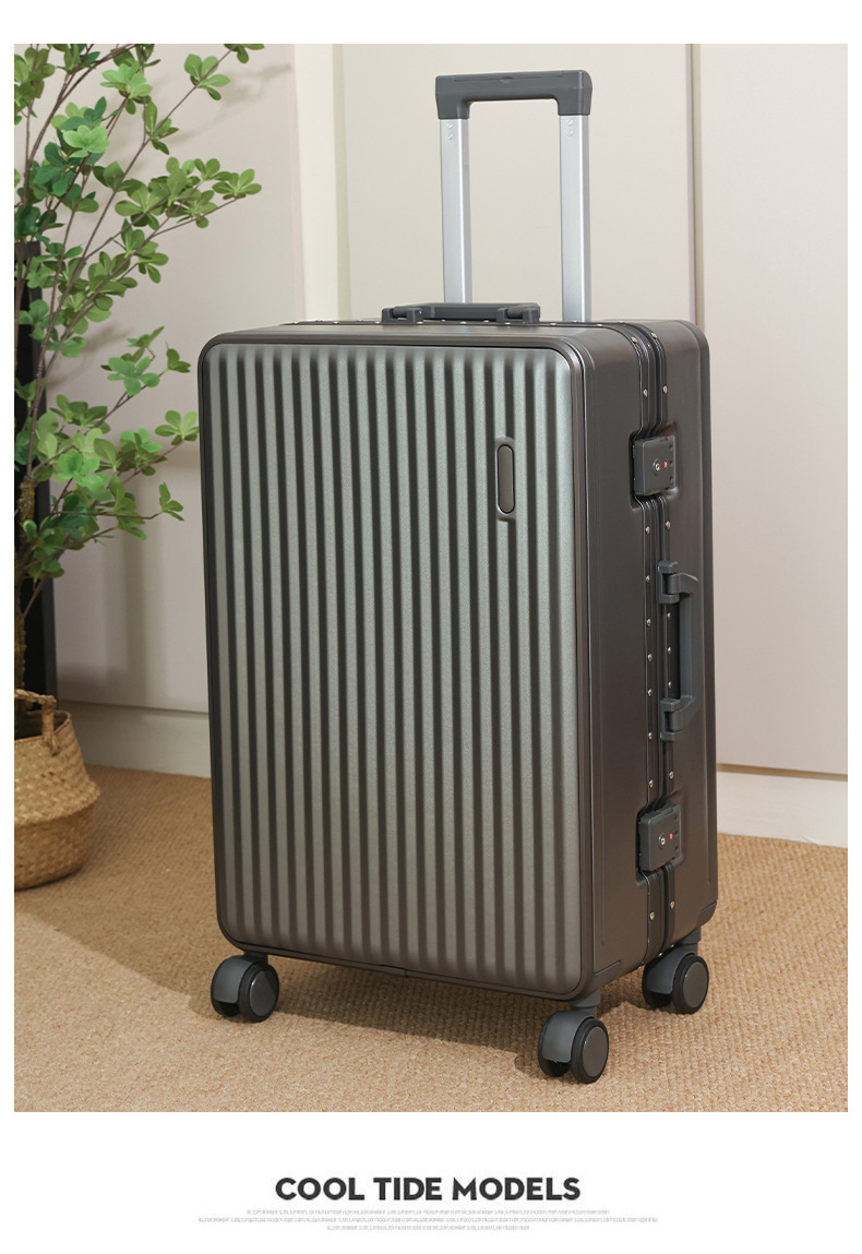 行李箱26寸铝框款20寸旅行箱万向轮学生结实耐用行李箱24寸拉杆箱详情28