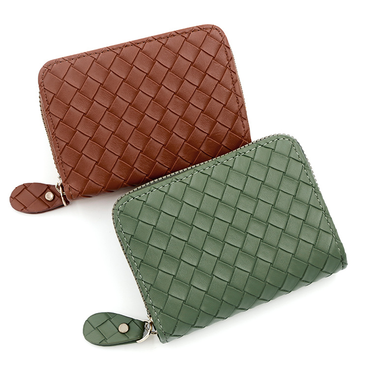 时尚Ins风编织女士卡包拉链小零钱包 男女式风琴卡包多卡位卡套详情19