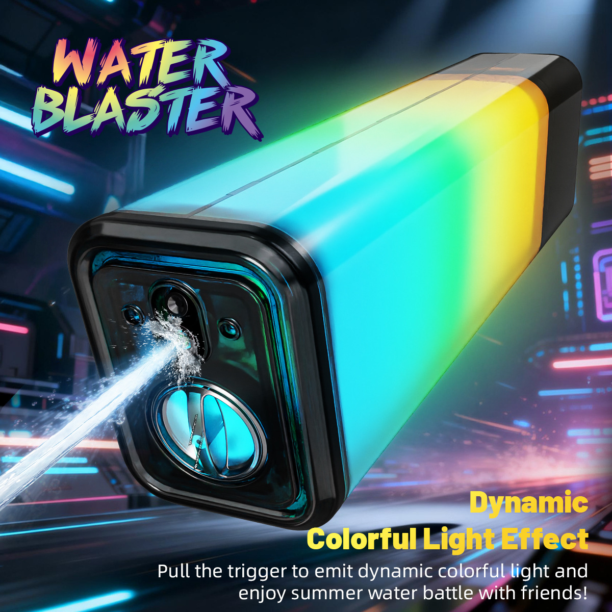 The new trendy toy, the colorful electric water gun, features cool seven-color lights, creative dynamic sound effects, and an atmosphere for children pic 1