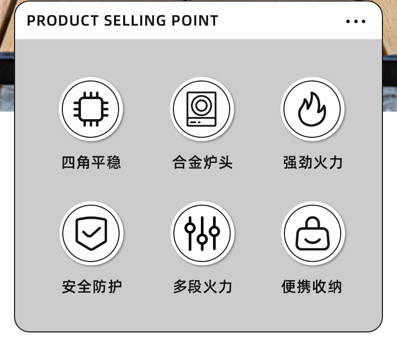 户外迷你小四方炉燃气炉 便携式折叠卡式炉野营炉头野炊具接长气详情2