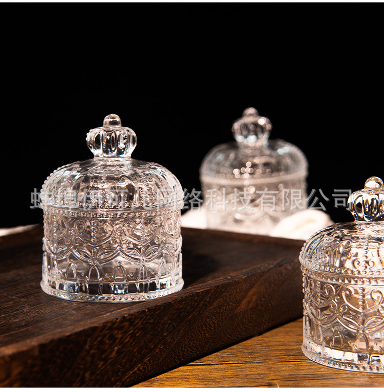玻璃罐糖果罐香薰蜡烛罐干果罐收纳摆件储物盒首饰品盒消磁碗详情9