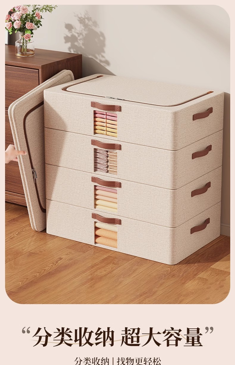 Flat household turnover box, drawer-type clothes storage box, bed under storage box, storage box pic 7