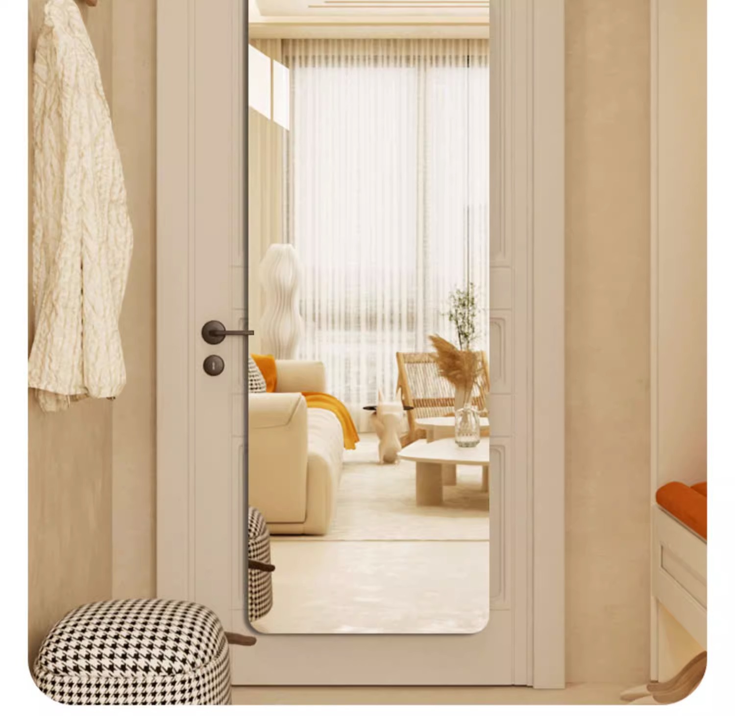 亚克力镜子贴墙自粘穿衣镜壁挂式软镜子宿舍挂墙全身镜大号化妆镜详情14