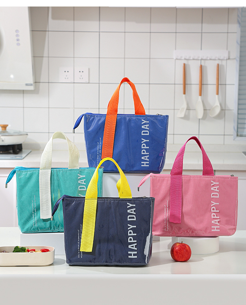 Large-capacity bento bags, student and office worker lunch box bags, outdoor picnic thickened aluminum foil portable insulated bags pic 24