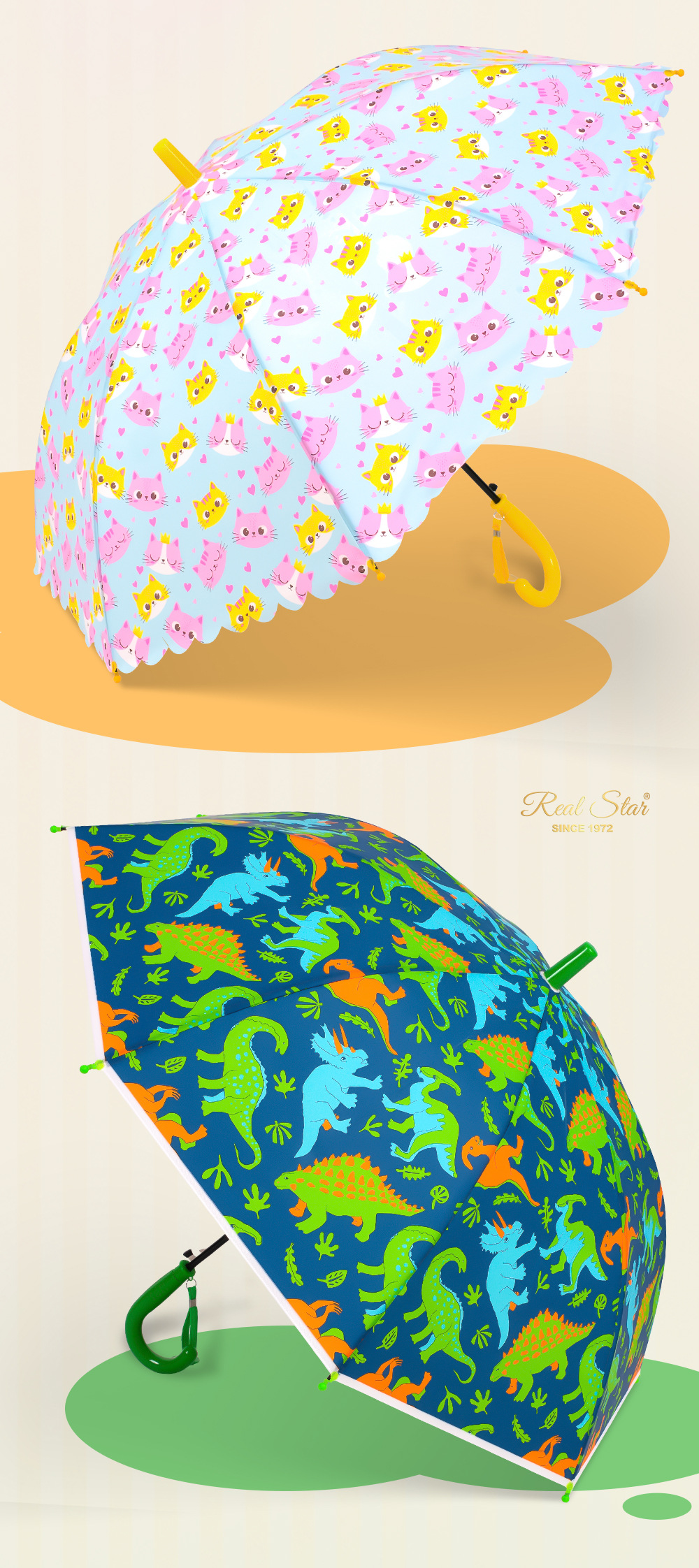 出德国欧洲新款外贸儿童伞可爱手绘卡通EVA自动伞19寸多色现货详情10