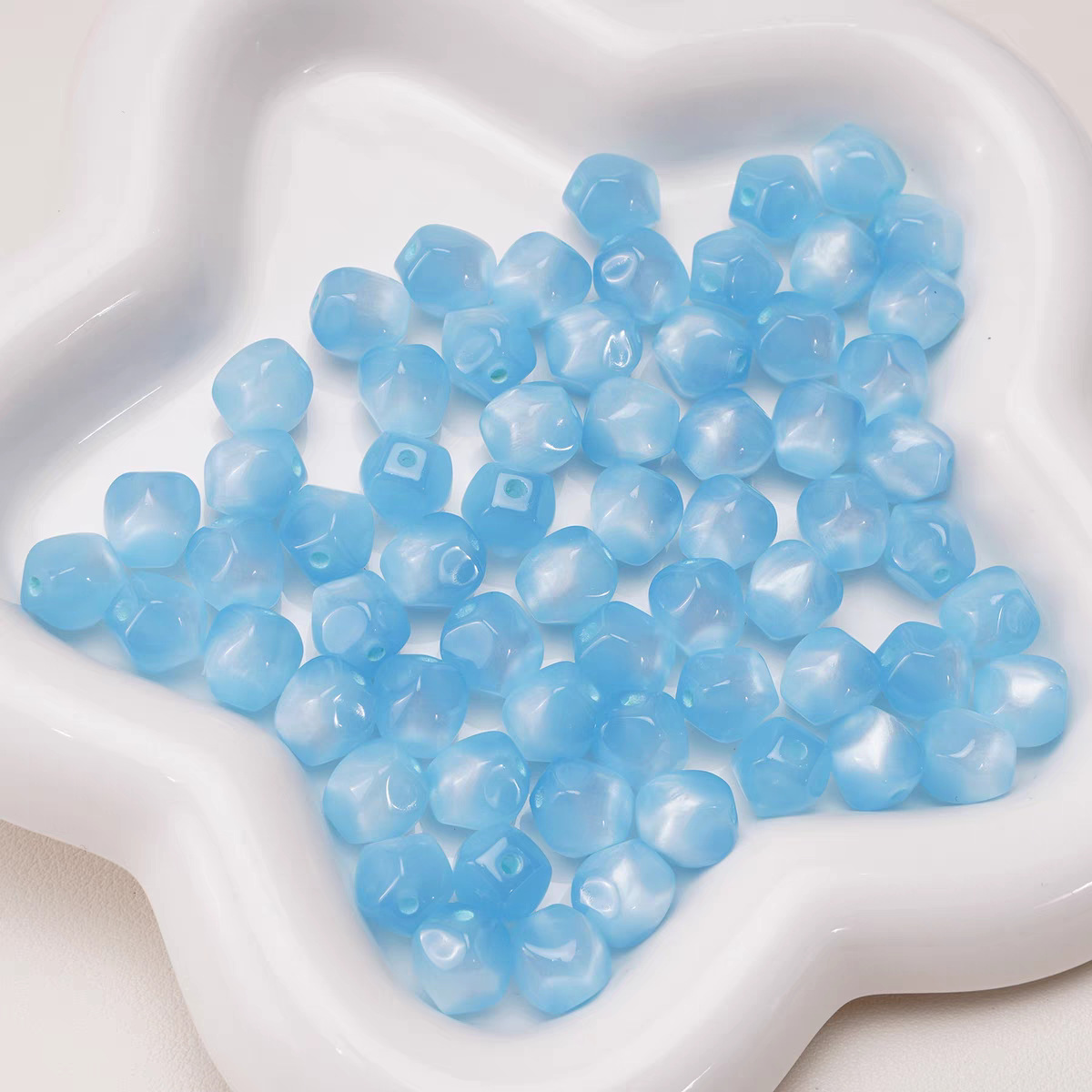 梦幻奶油色晕染八角珠异型珠圆珠散珠手工DIY手链项链珠子饰品配详情18