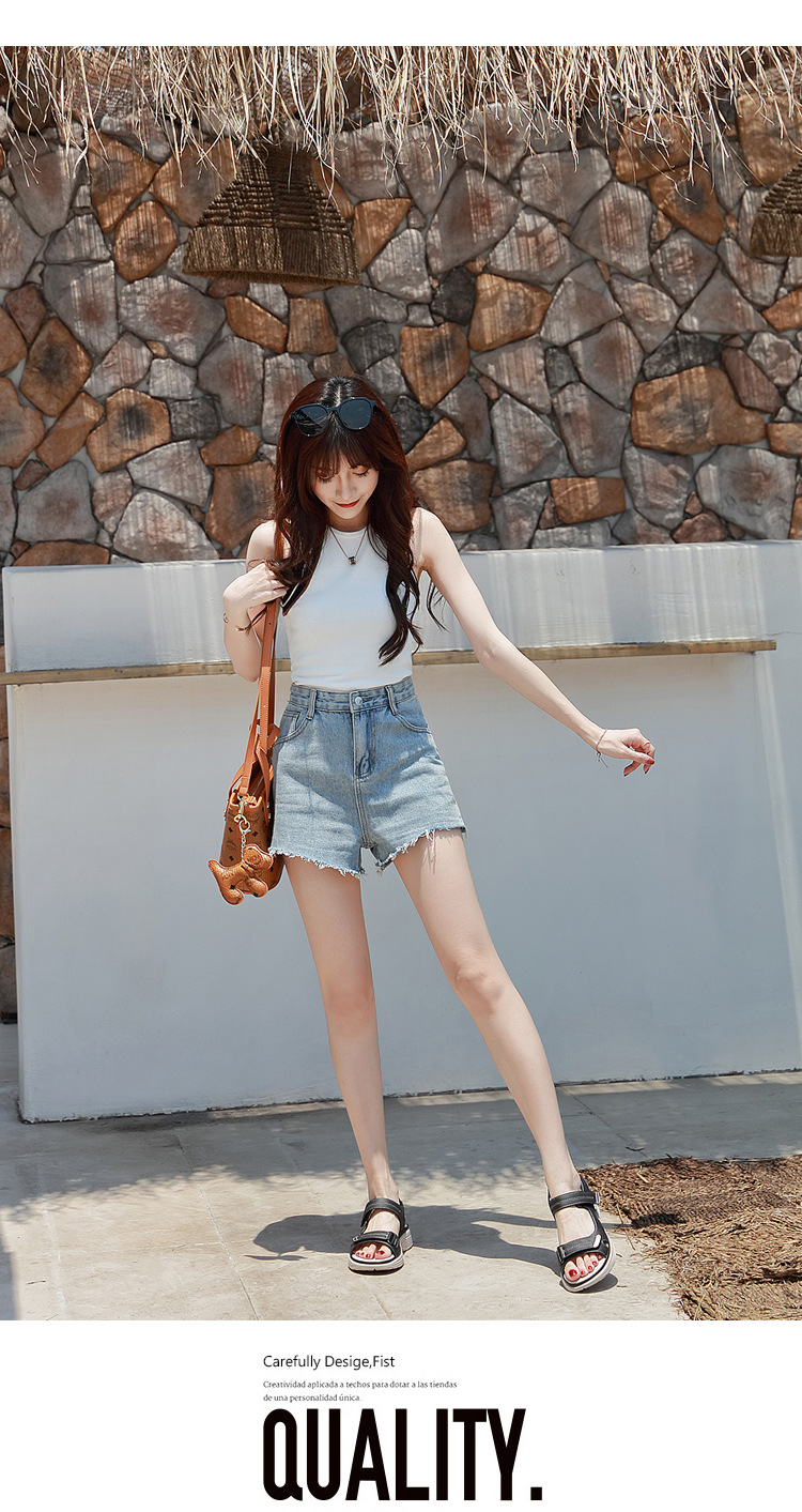 Summer 2024 new genuine leather sandals for women, sporty style, wedge and lightweight Velcro, large-sized slippers for women, one-piece consignment pic 19