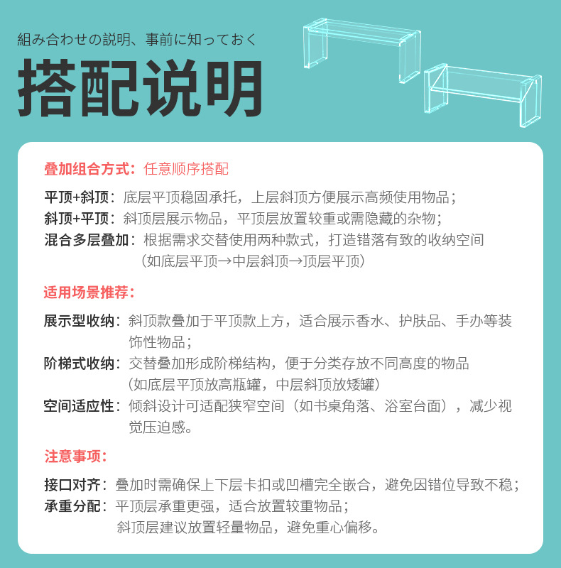 可叠加茶包收纳盒桌面胶囊咖啡收纳架茶水间置物架茶包透明储物盒详情1