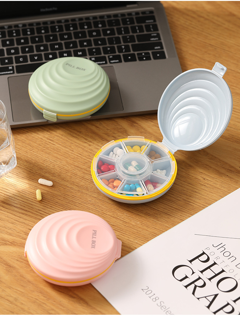 Sealed moisture-proof multi-compartment small medicine box, household mini portable medicine box, pill packaging factory direct supply, cross-border pic 12