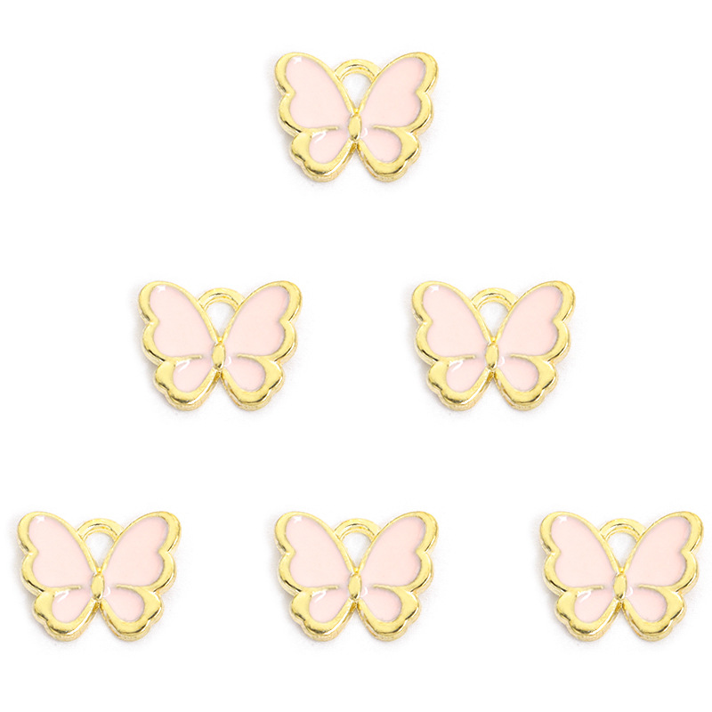 时尚炫彩蝴蝶滴油合金挂件 动物DIY饰品配件手链项链耳环吊坠配饰详情20