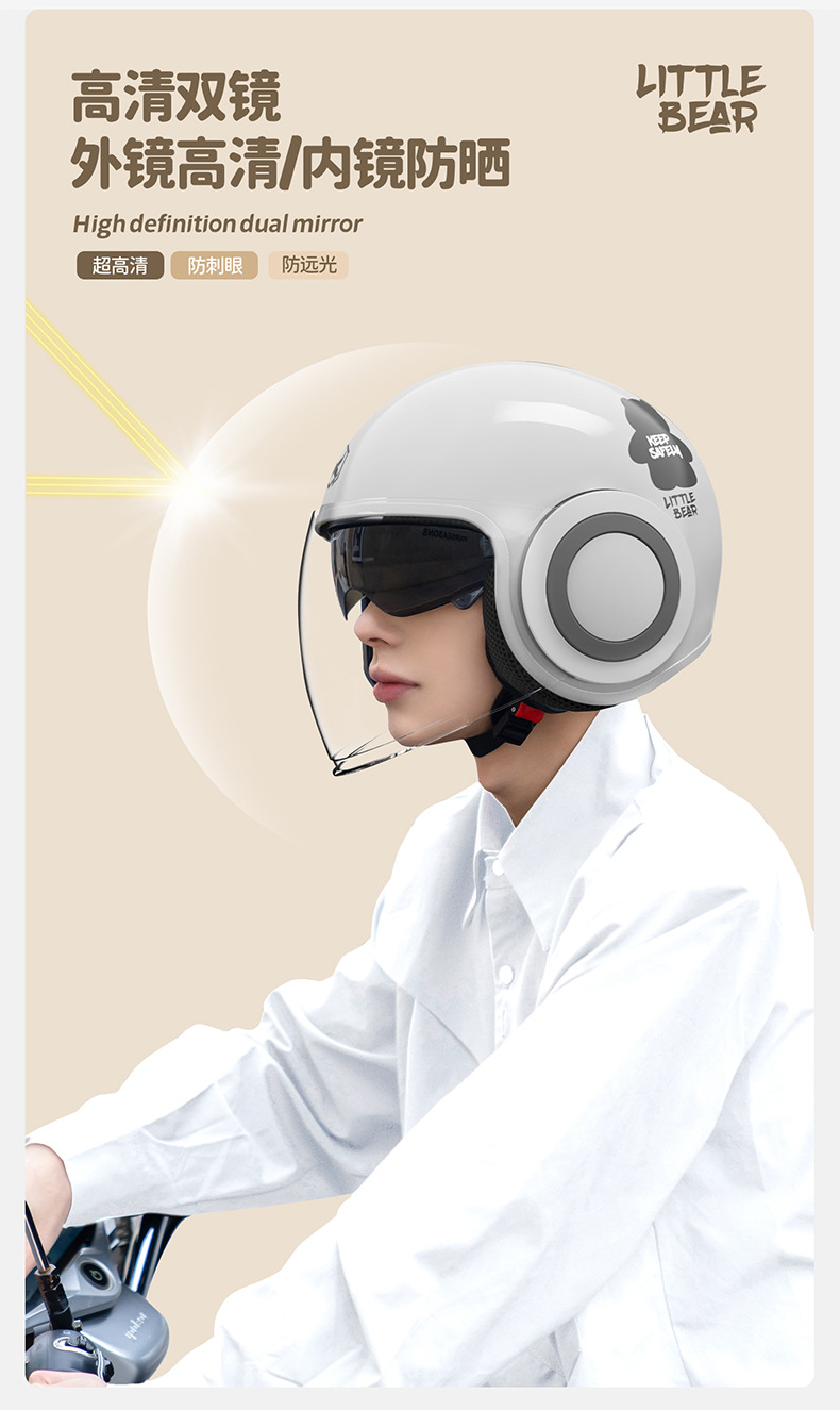 The new national standard 3C certified electric bike helmet is a cute and warm winter helmet for women and a all-season safe helmet for men on motorcycles pic 5