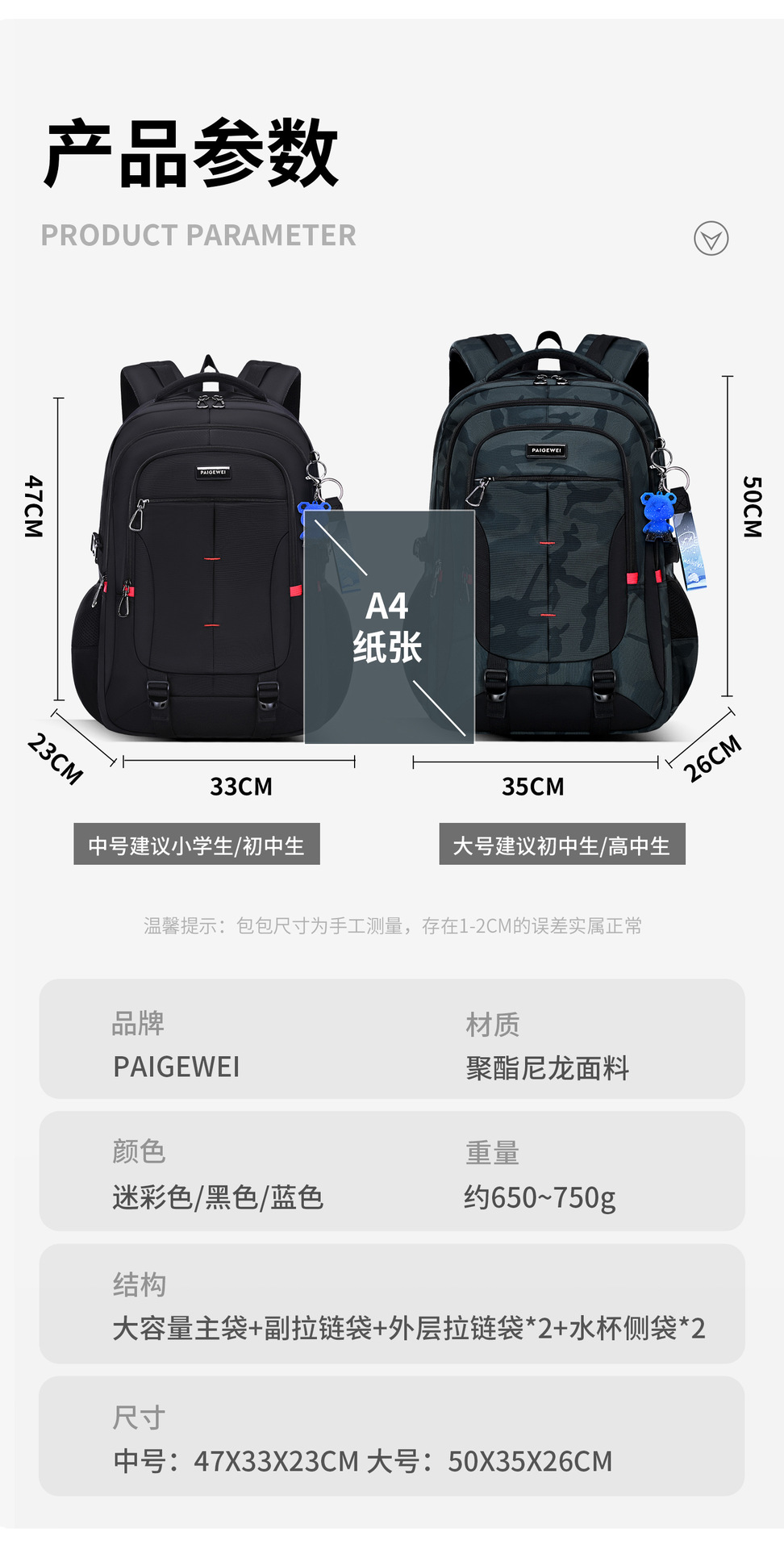 2025 nuevo estudiante de secundaria mochila de escuela para niños junior junior junior junior junior junior mochila de gran capacidad para hombres reducción de carga protección de arnes para hombres pic 7