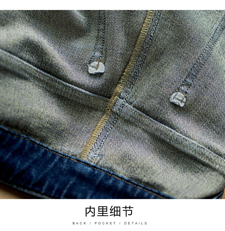 厂家直销新款复古蓝波点牛仔裤女设计感小众高腰宽松显瘦筒喇裤潮详情17