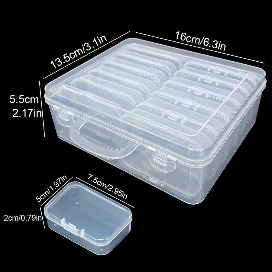 Handmade diy small accessory storage box, detachable plastic transparent loose bead stud accessories, grid storage classification box pic 4