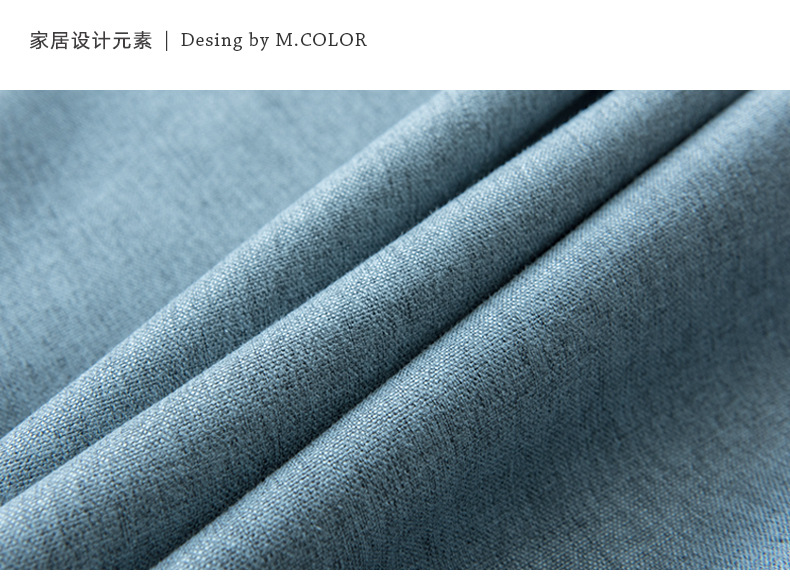 Swan Cotton and linen modern and simple living room and bedroom curtains, solid color thickened fully blackout linen curtain fabric manufacturer for homestays pic 12