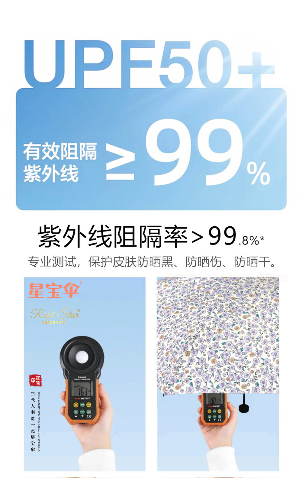 ins时尚小碎花黑胶遮光防晒防紫外线晴雨两用伞小清新便携口袋伞详情10