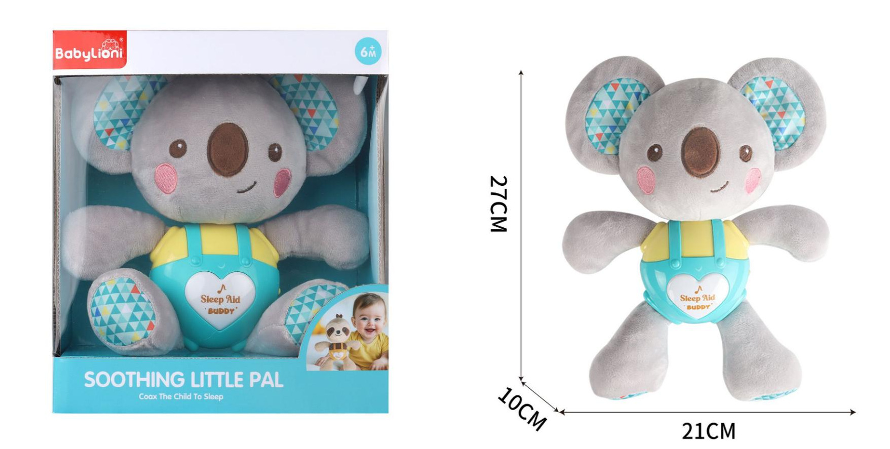 Cross-border infant and toddler audio-visual shaking music soothing doll educational early education plush fabric doll gift mascot pic 10