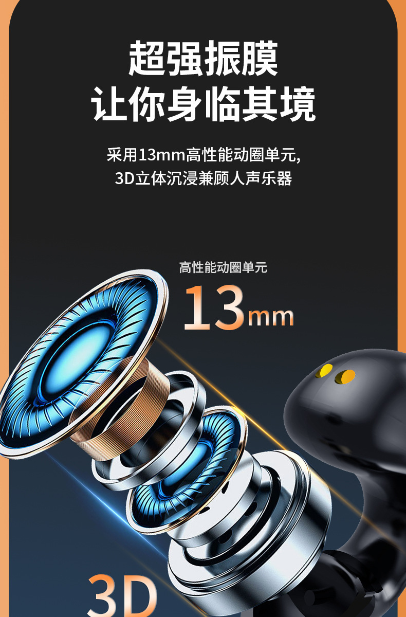 Cross-border creative fidget Spinner rotating Bluetooth headphones, in-ear sports and stress-relieving wireless V5.3 earbuds pic 11