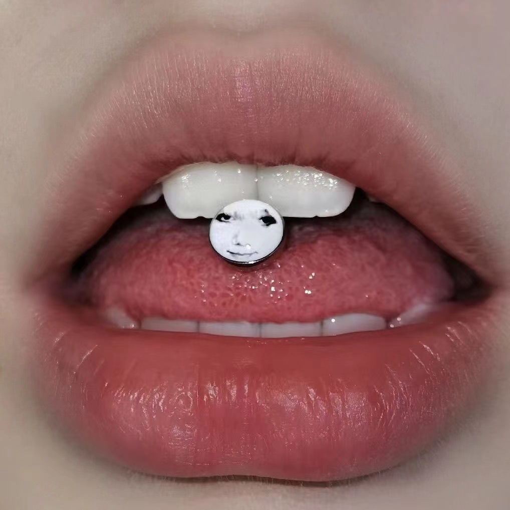 搞笑龙图滴油舌钉表情包潮酷舌饰外螺纹新款电商热销人体穿刺饰品详情5