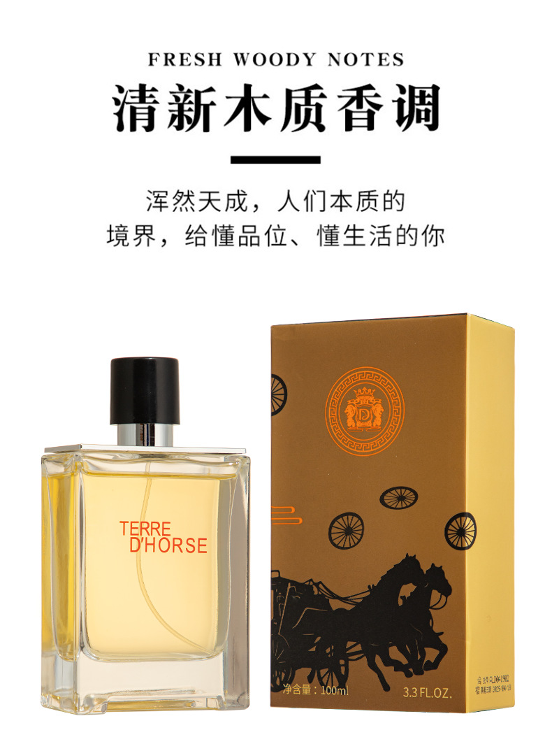迪香儿大地男士香水100ml 持久淡香木质香 中性古龙水喷雾 跨境批发专供 男性专用香水详情4