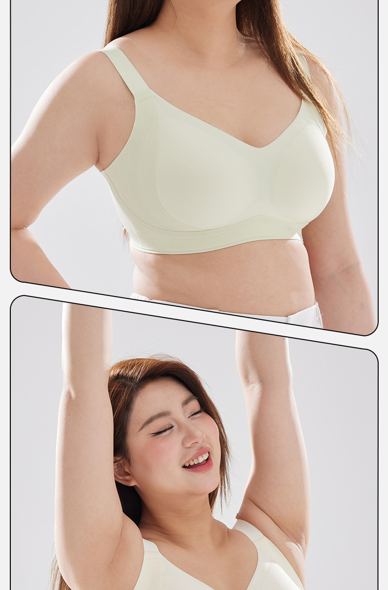 「B-E罩杯」大杯大胸7A抗菌承托大码文胸女收副乳聚拢无痕内衣女详情23