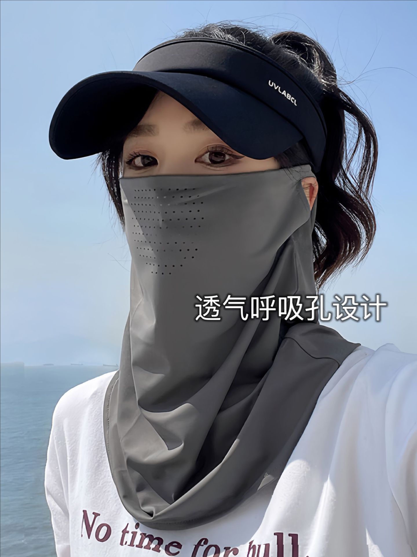 UPF50+ Ice Silk Sun Protection Face Mask for men and women, summer outdoor cycling mask, sun protection, full face breathable face veil pic 21