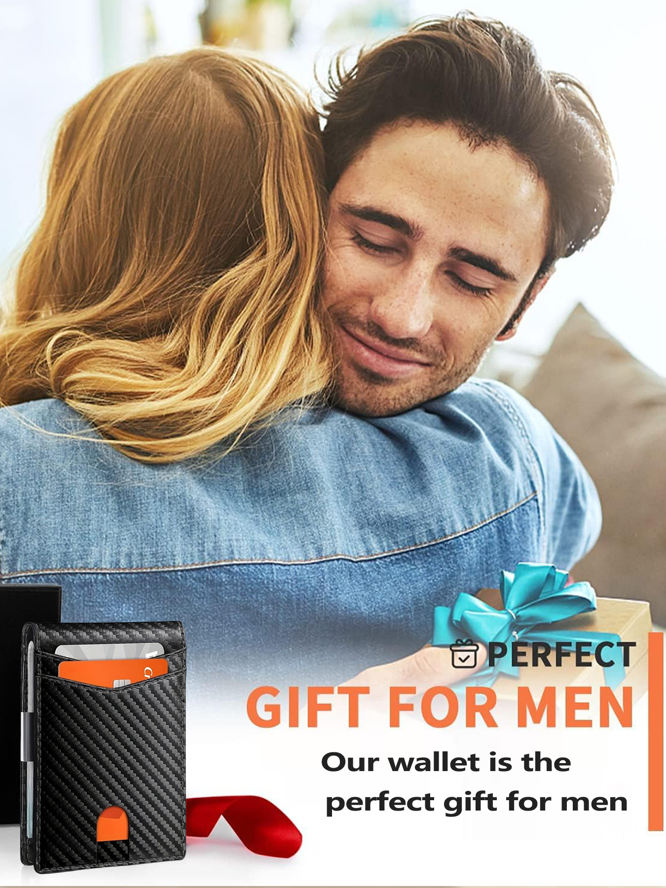 亚马逊12卡位男士钱包卡包RFID美金夹男士钱夹详情13