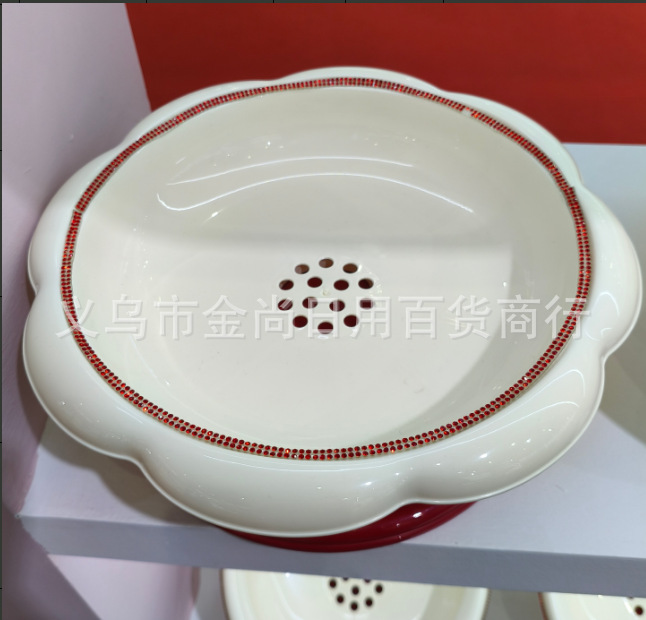 A simple fruit plate, a coffee table for the living room, a tiled fruit plate with legs, a draining basket, and a must-have snack table for the living room pic 5