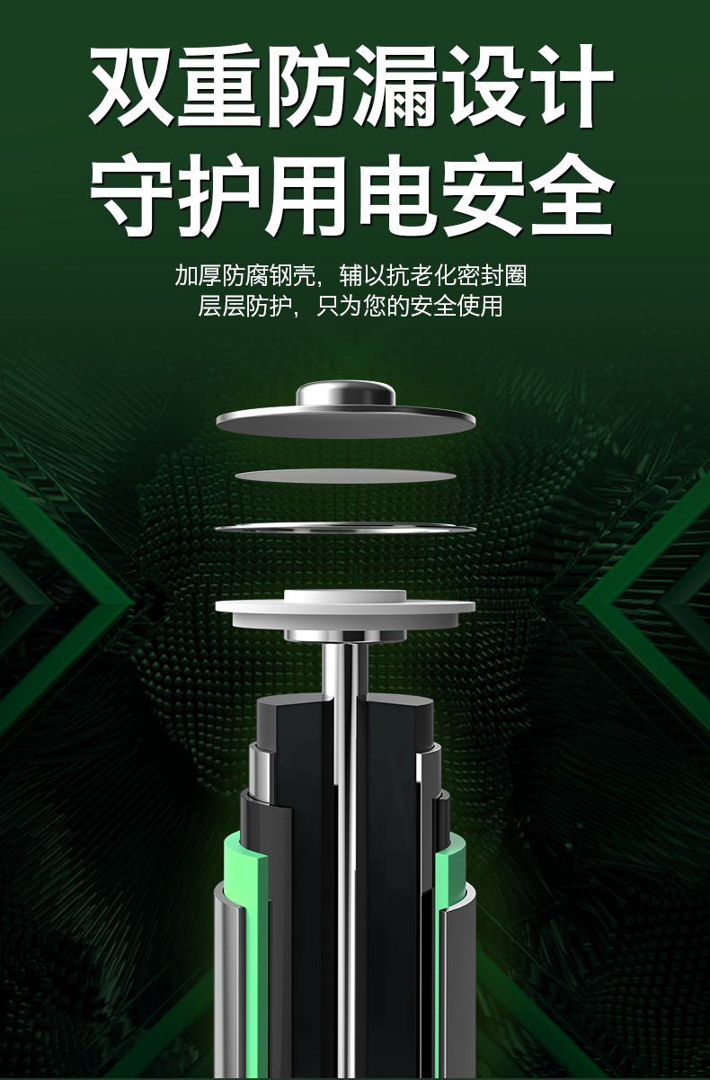 德力普5号碳性电池钟表遥控器玩具通用无汞一次性干电池AA五七7号详情6