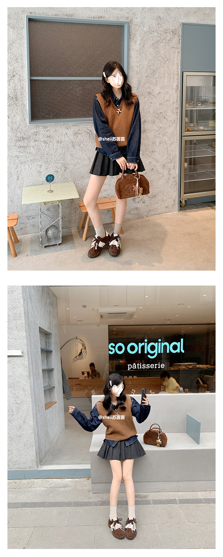 2025秋冬新款8cm内增高月牙厚底鸳鸯鞋带运动休闲小白鞋女德训鞋详情12