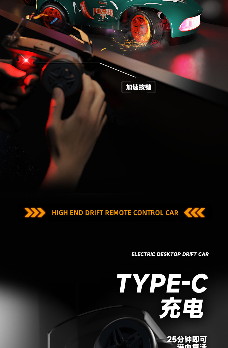 1:64rc remote control car, four-wheel drive drift car, toy racing car, high-speed electric remote control car, professional racing toy pic 11