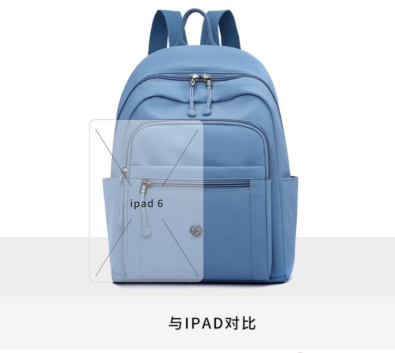 新款大容量双肩包百搭轻便尼龙包简约潮搭旅行包都市风靓丽背包详情13