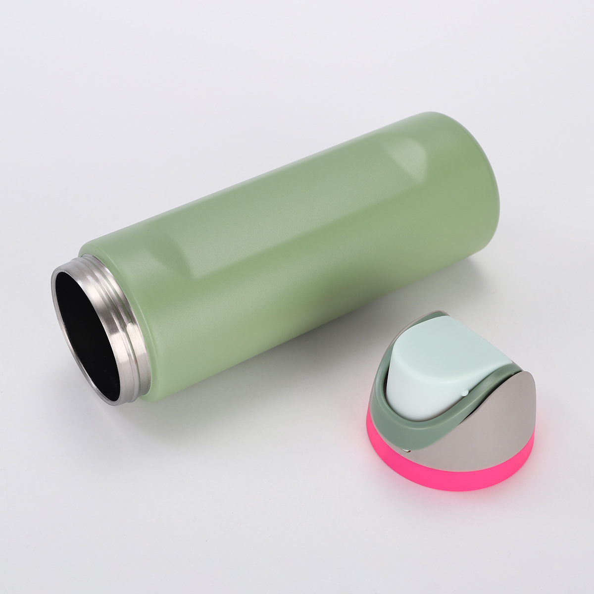 跨境304不锈钢保温杯ins马卡龙提手水果杯大容量户外便携吸管杯详情11