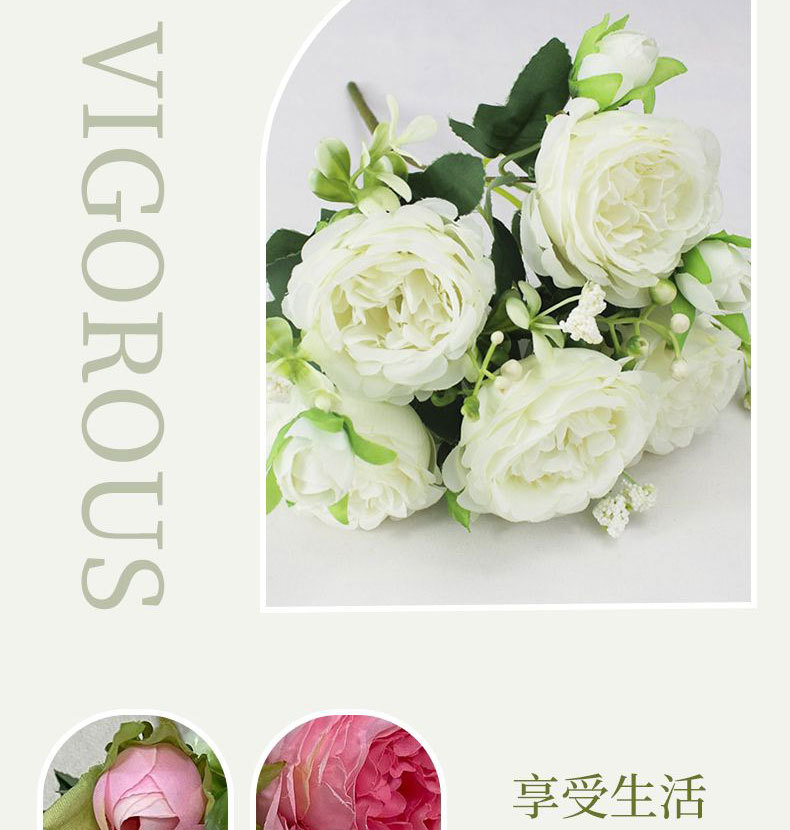 仿真花束跨境巴黎牡丹绣球婚礼酒店插花布置家居客厅桌面装饰摆件详情5