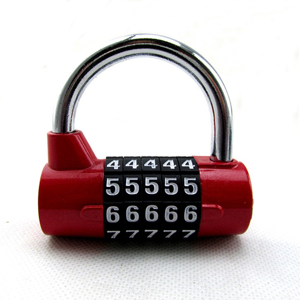 New 5-digit mechanical U-shaped anti-theft door, metal password padlock, suitcase drawer, gym password lock pic 6