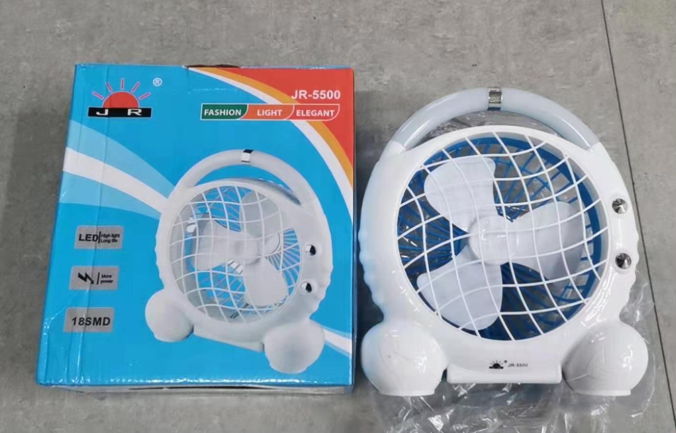 JR-2018 Lighted fan rechargeable student dormitory home rechargeable fan mini Portable with strong wind force pic 9