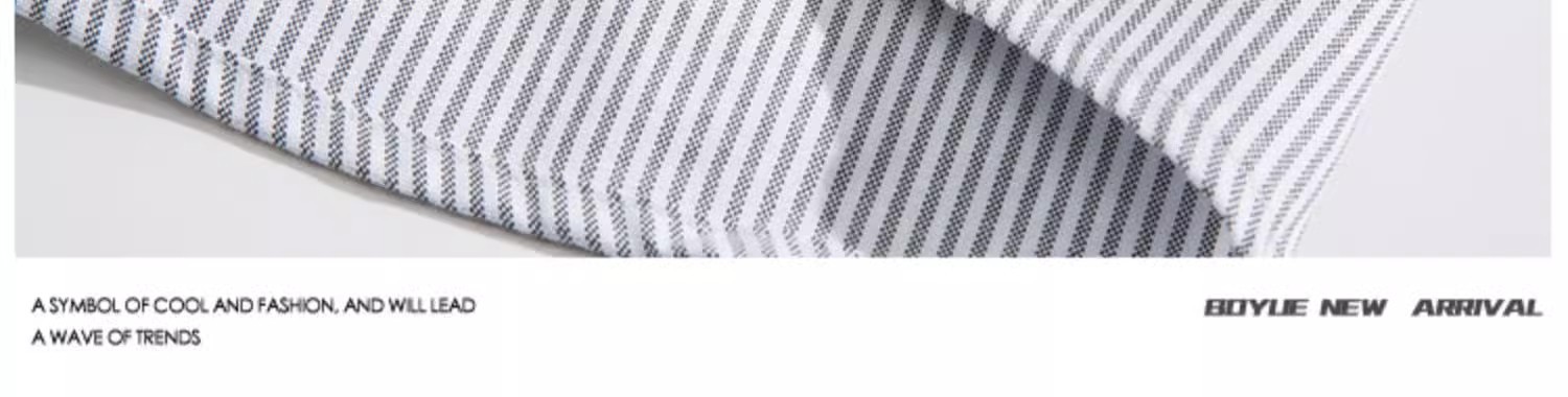 Casual striped long-sleeved shirt for men, spring and autumn Hong Kong-style shirt, loose trendy brand, high-end and cool, casual coat pic 7