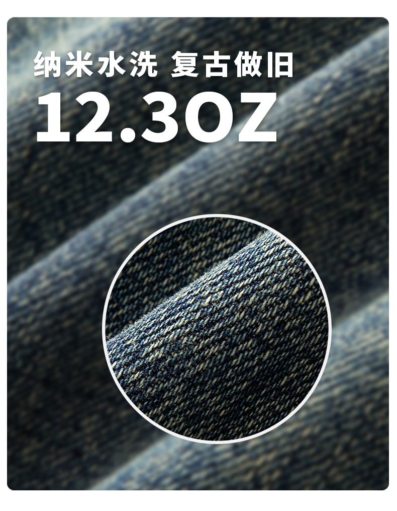 American retro yellow mud-dyed straight-leg jeans for men, vintage washed loose wide-leg pants for men pic 6