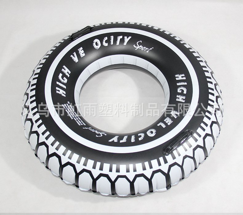 虹雨新款儿童轮胎游泳圈批发条纹可爱卡通腋下圈加厚充气泳圈详情5