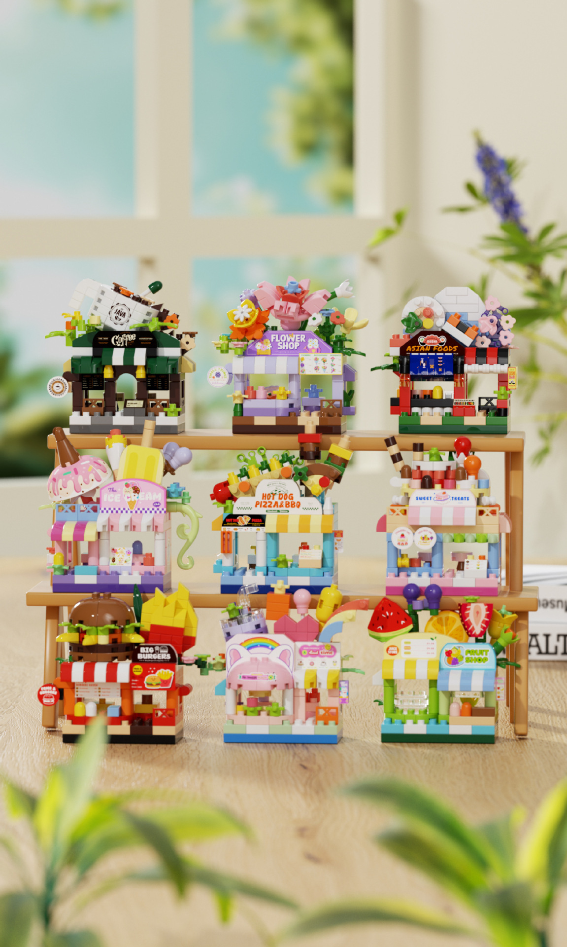 2026新款微颗粒城市街景积木小店摆件男孩女孩礼物拼装积木玩具详情3