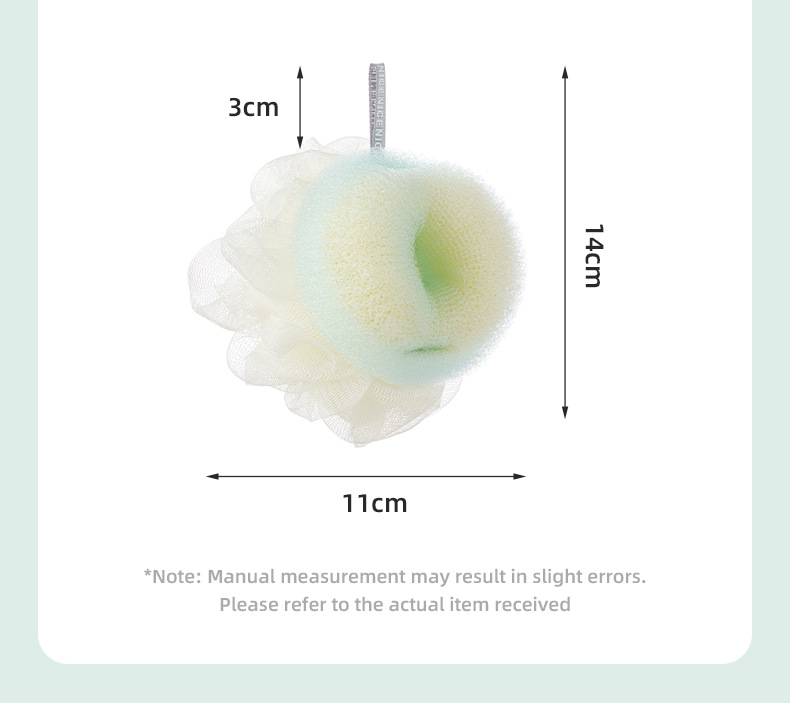 Children's bath balls, double-sided bath flowers, not scatte详情13