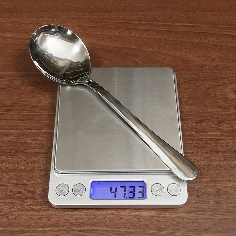 不锈钢圆勺 家用吃饭勺子调羹饭店拌饭勺喝汤勺多用餐勺圆头勺子详情12