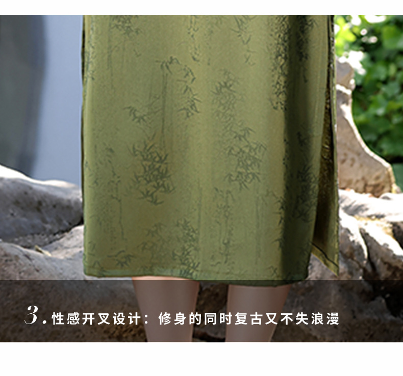 Green cheongsam 2025 new style for young girls, a new Chinese-style daily improved sleeveless beauty dress for summer pic 12