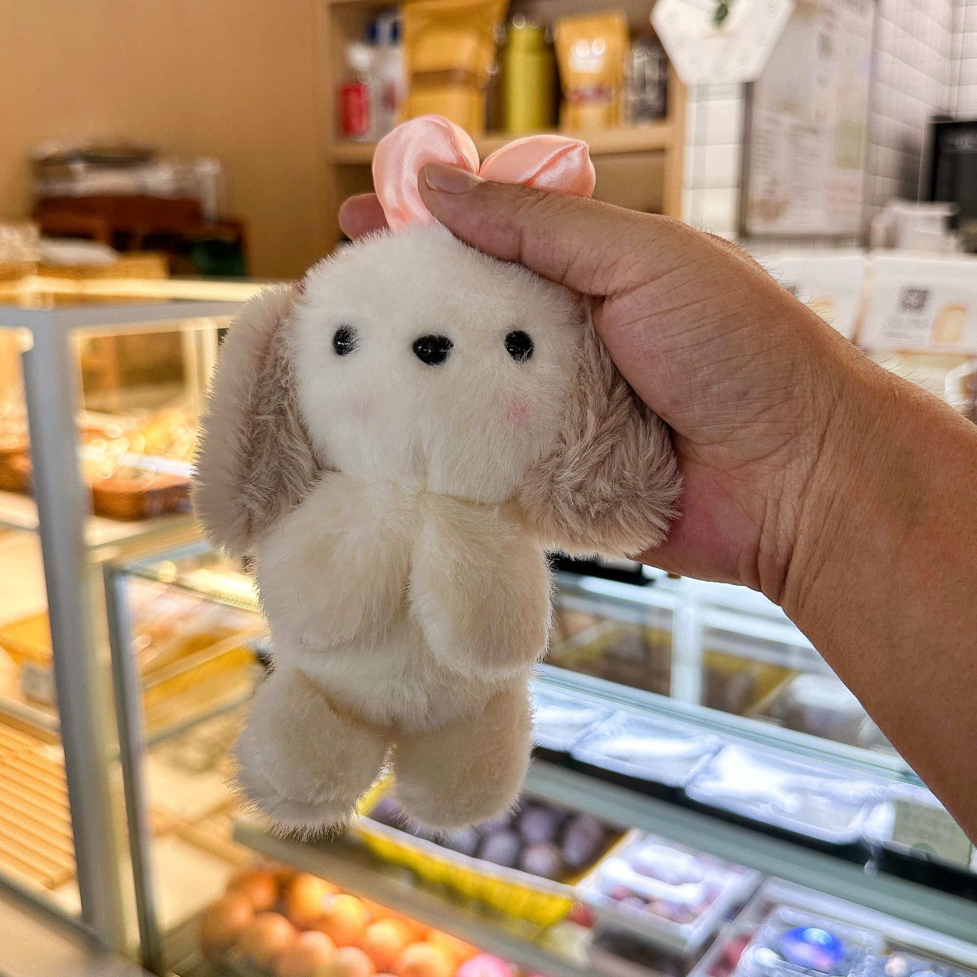 Cute and adorable bow, little dog pendant, plush toy, doll, bag, hanging decoration, keychain, doll pic 11