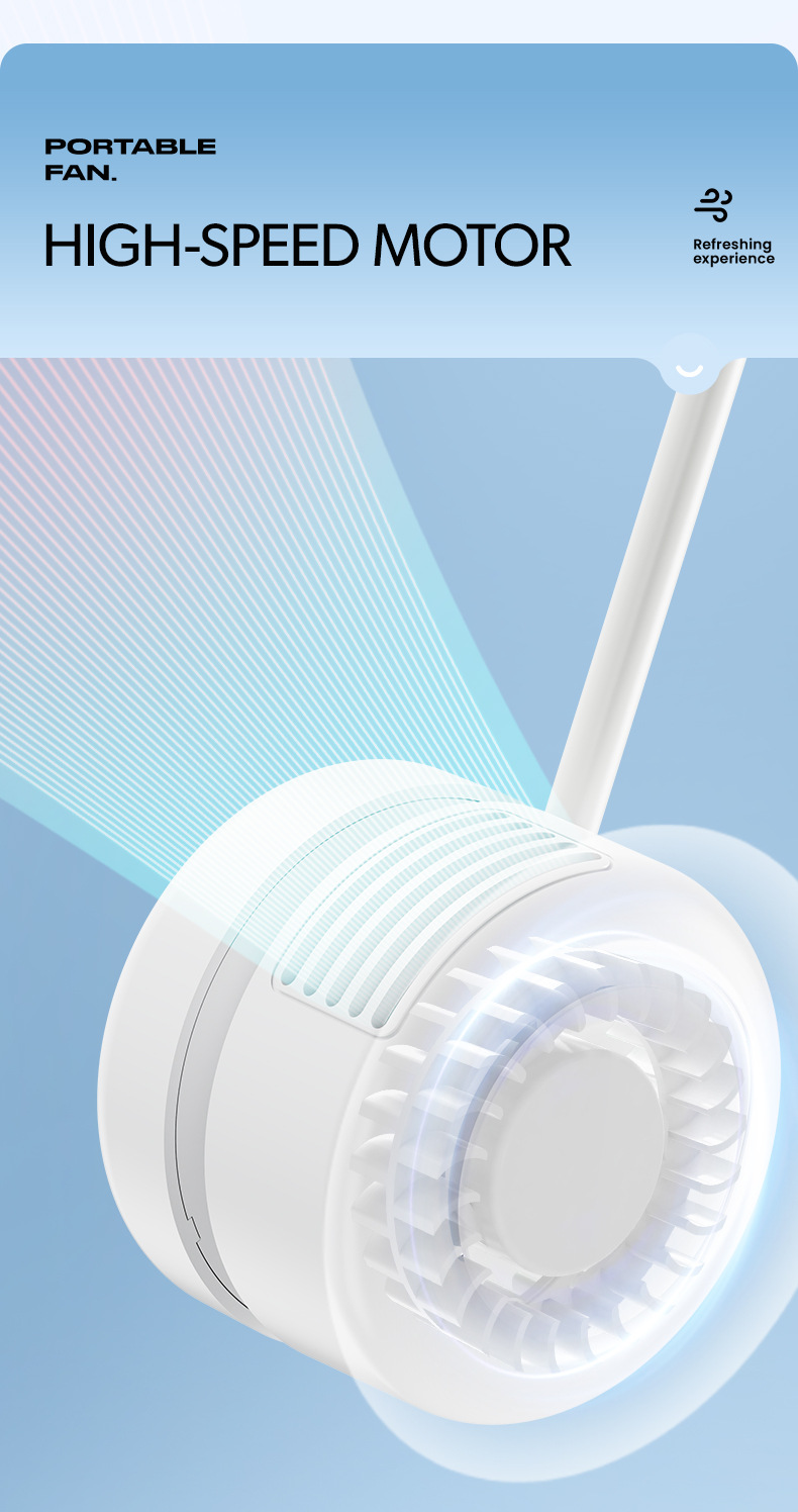 Cross-border neck fan 2025 New model outdoor sports ice pack cooling Fan Portable brushless motor neck fan pic 6