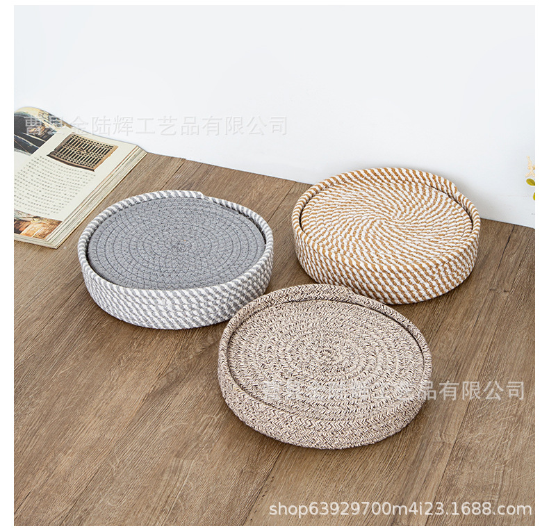 餐垫碗垫隔热餐垫圆形编织杯垫隔热盘垫装饰道具垫子家用防烫锅垫详情22